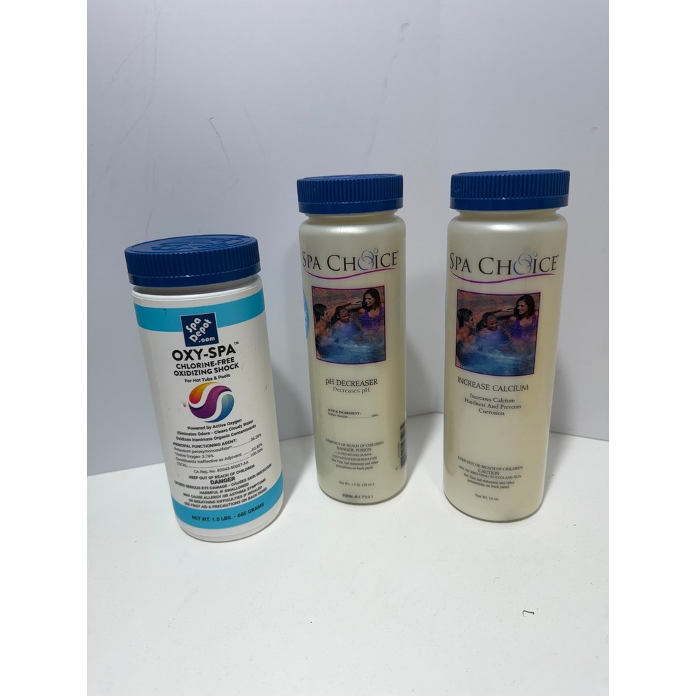 Spa Depot Oxy-Spa Shock Spa Choice pH Decreaser and Calcium Increaser‎ Bundle